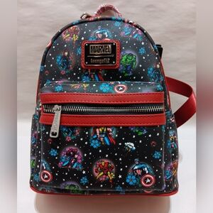 NWT Loungefly Marvel Avengers Tattoo Mini Backpack - Capt America, Hulk, More!
